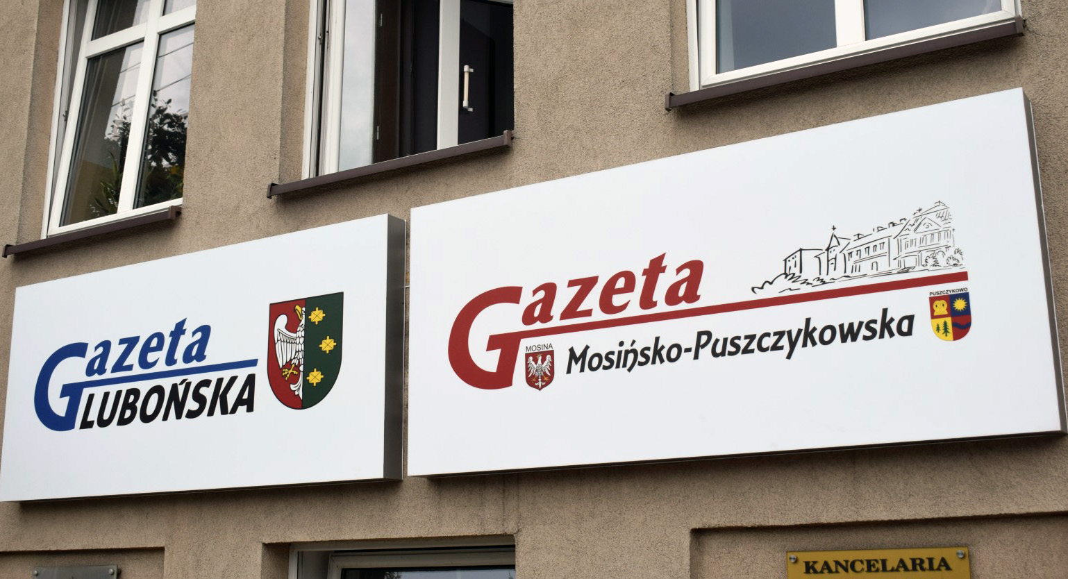 Redakcja Gazety Mosińsko-Puszczykowskiej przy ul. Wawrzyniaka 9 w Mosinie